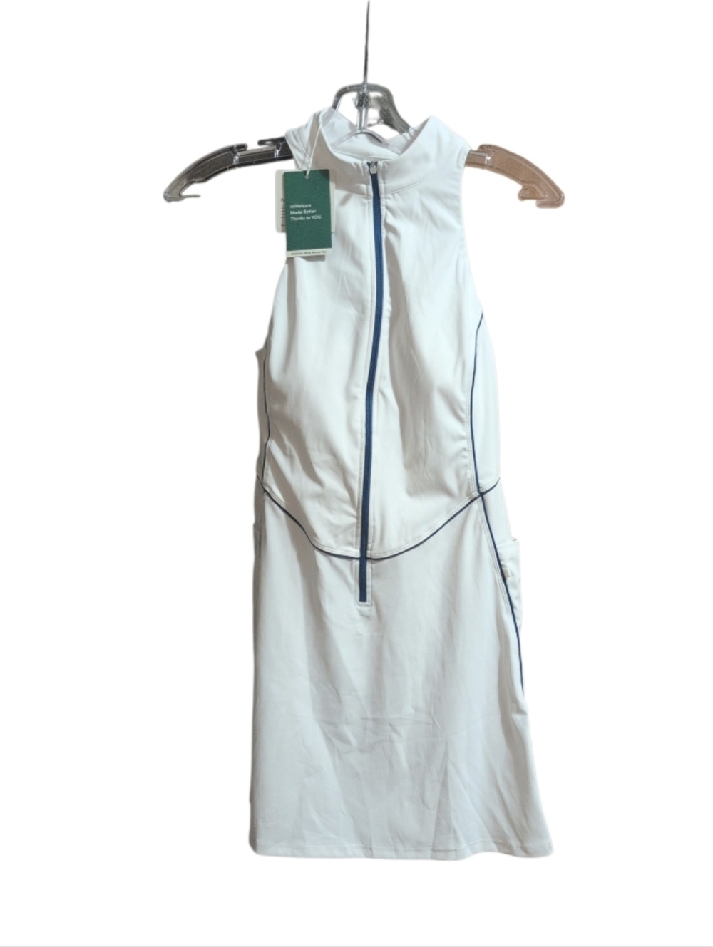 Halara Women’s Athletic Dress Medium Light Blue Zip Front Sleeveless Tennis Golf